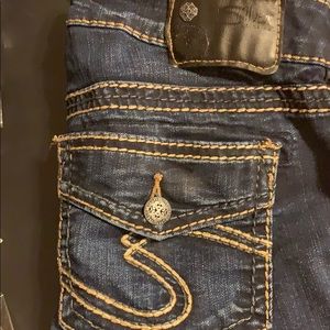 SILVER JEANS Suki Mid, Super Skinny Blue Jeans